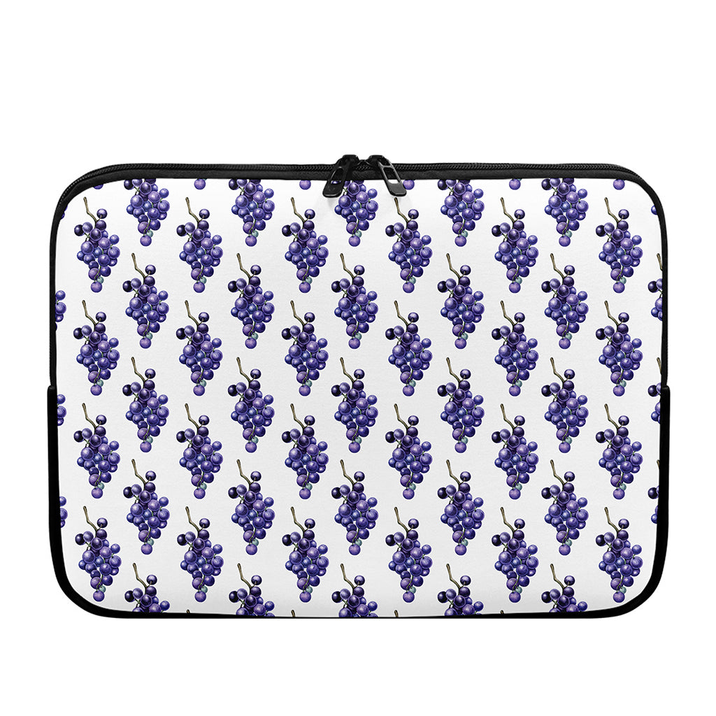 Watercolor Grape Pattern Print Laptop Sleeve