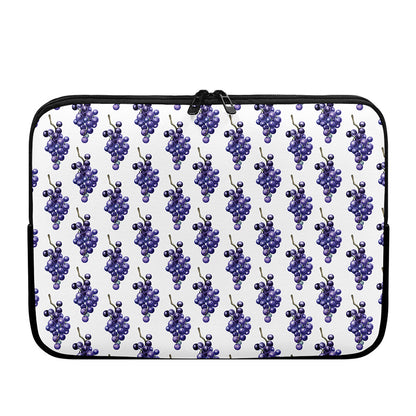 Watercolor Grape Pattern Print Laptop Sleeve