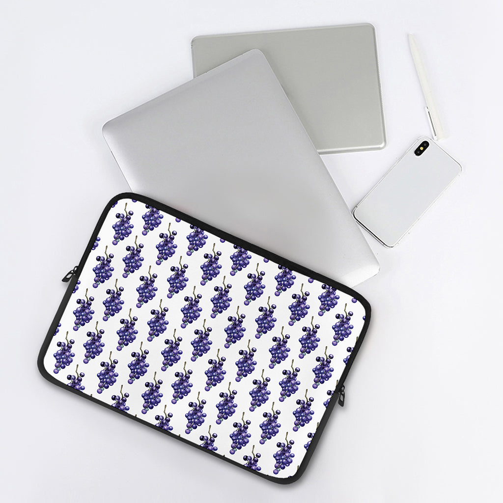 Watercolor Grape Pattern Print Laptop Sleeve