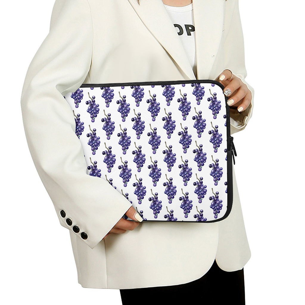 Watercolor Grape Pattern Print Laptop Sleeve