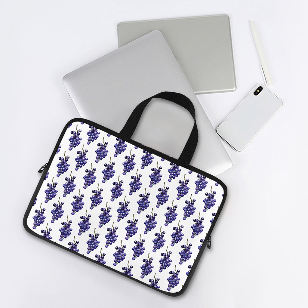 Watercolor Grape Pattern Print Laptop Sleeve With Handle