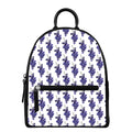 Watercolor Grape Pattern Print Leather Backpack