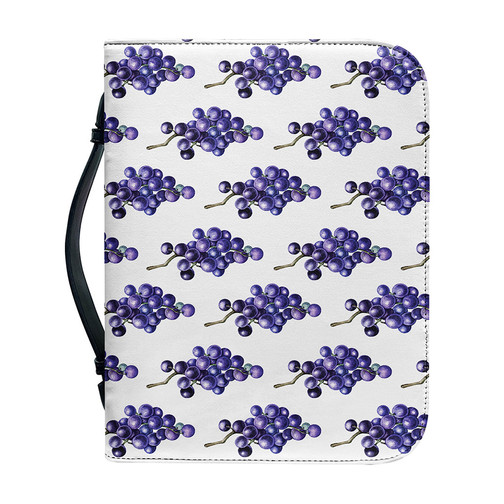 Watercolor Grape Pattern Print Leather Bible Cover