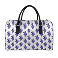Watercolor Grape Pattern Print Leather Duffel Bag