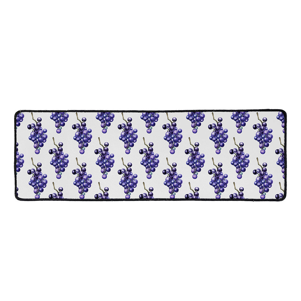 Watercolor Grape Pattern Print Long Kitchen Mat