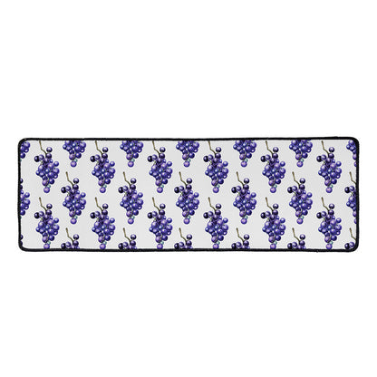 Watercolor Grape Pattern Print Long Kitchen Mat