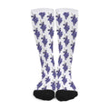 Watercolor Grape Pattern Print Long Socks