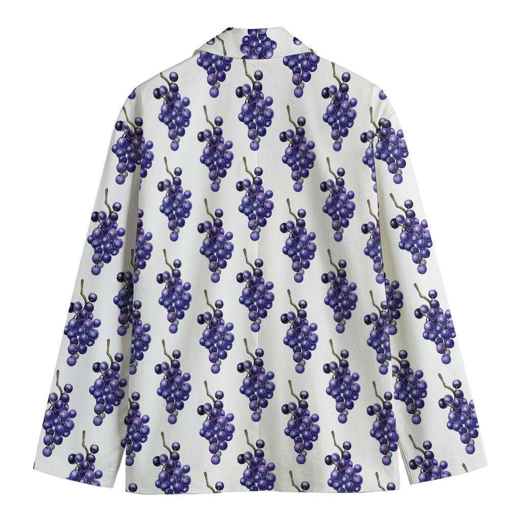 Watercolor Grape Pattern Print Men's Blazer