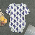 Watercolor Grape Pattern Print Men's Bodysuit