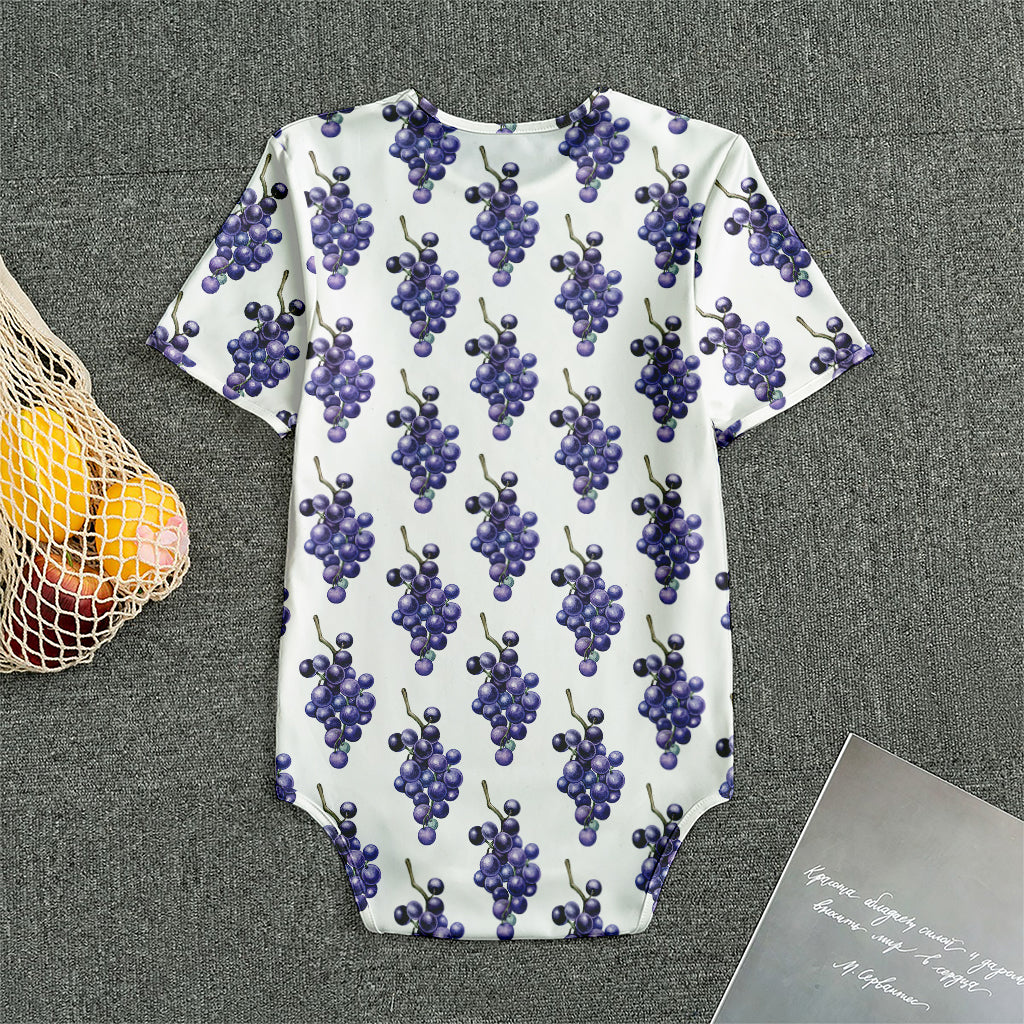 Watercolor Grape Pattern Print Men's Bodysuit