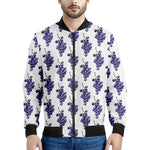 Watercolor Grape Pattern Print Men's Bomber Jacket