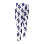 Watercolor Grape Pattern Print Men's Compression Pants