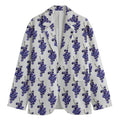 Watercolor Grape Pattern Print Men's Cotton Blazer