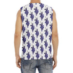 Watercolor Grape Pattern Print Men's Fitness Tank Top