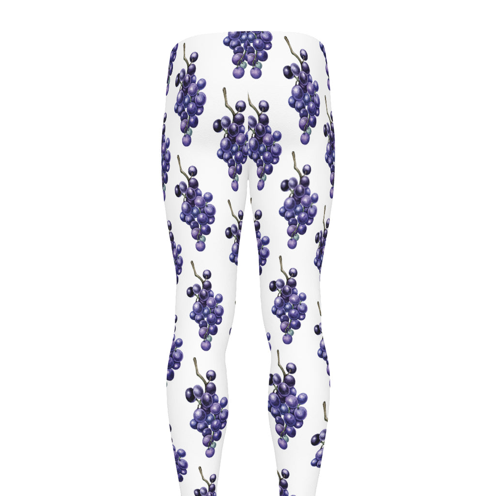 Watercolor Grape Pattern Print Men's leggings