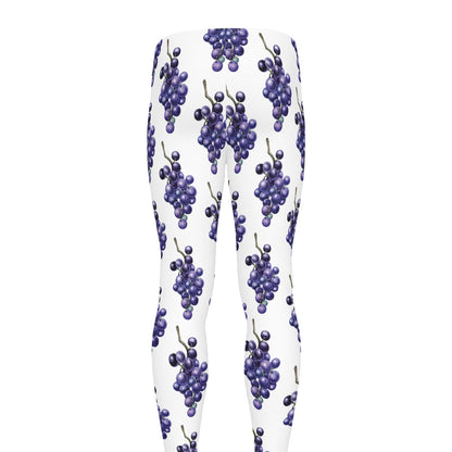 Watercolor Grape Pattern Print Men's leggings