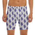 Watercolor Grape Pattern Print Men's Long Boxer Briefs