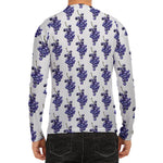 Watercolor Grape Pattern Print Men's Long Sleeve Rash Guard