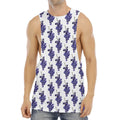 Watercolor Grape Pattern Print Men's Muscle Tank Top