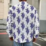 Watercolor Grape Pattern Print Men's Shirt Jacket