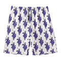 Watercolor Grape Pattern Print Men's Swim Trunks