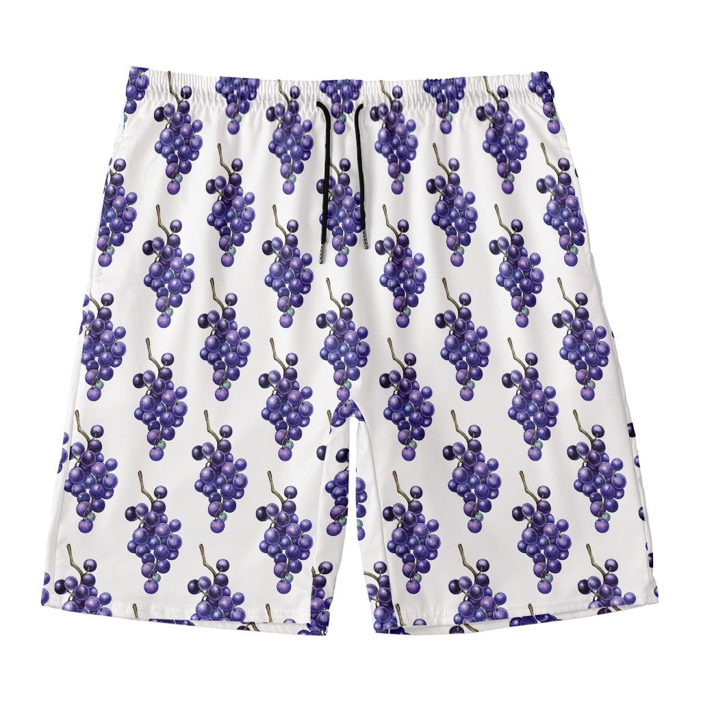 Watercolor Grape Pattern Print Men's Swim Trunks