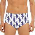Watercolor Grape Pattern Print Men's Triangle Swim Briefs