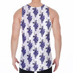 Watercolor Grape Pattern Print Men's Velvet Tank Top