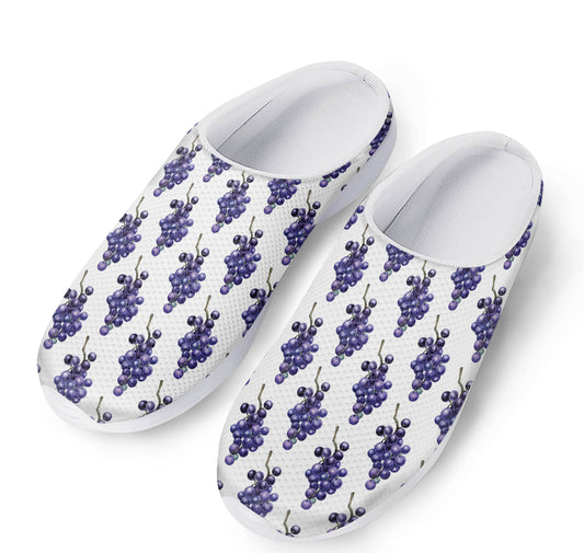 Watercolor Grape Pattern Print Mesh Casual Shoes