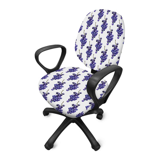 Watercolor Grape Pattern Print Office Chair Cover
