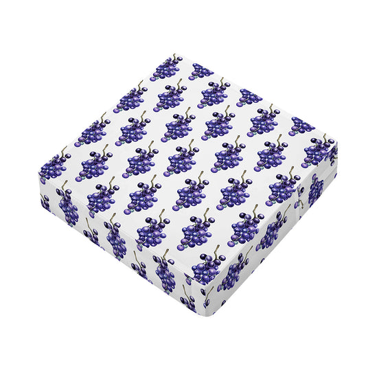 Watercolor Grape Pattern Print Outdoor Seat Cushion Cover