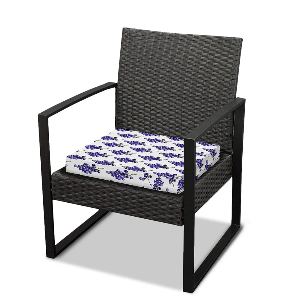 Watercolor Grape Pattern Print Outdoor Seat Cushion Cover