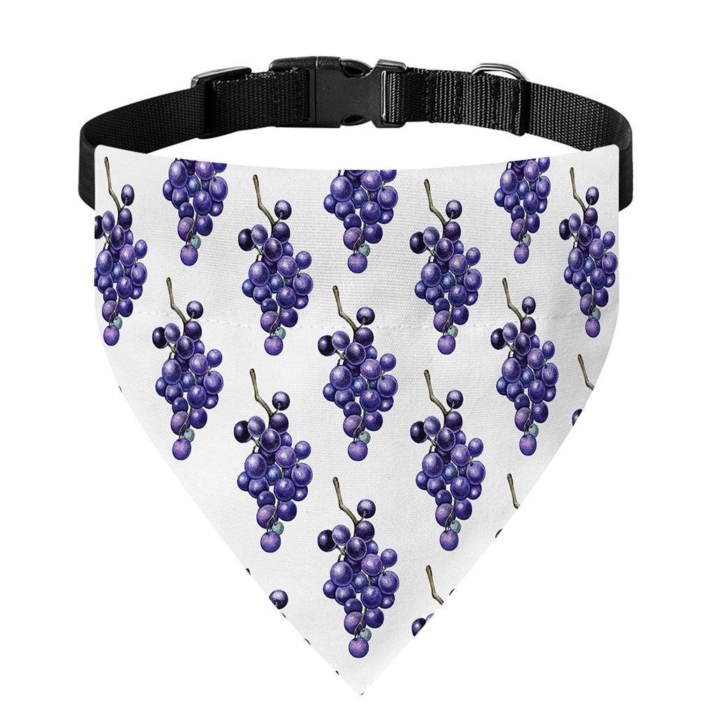Watercolor Grape Pattern Print Over The Collar Dog Bandana