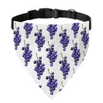 Watercolor Grape Pattern Print Over The Collar Dog Bandana