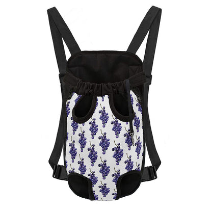 Watercolor Grape Pattern Print Pet Carrier Backpack