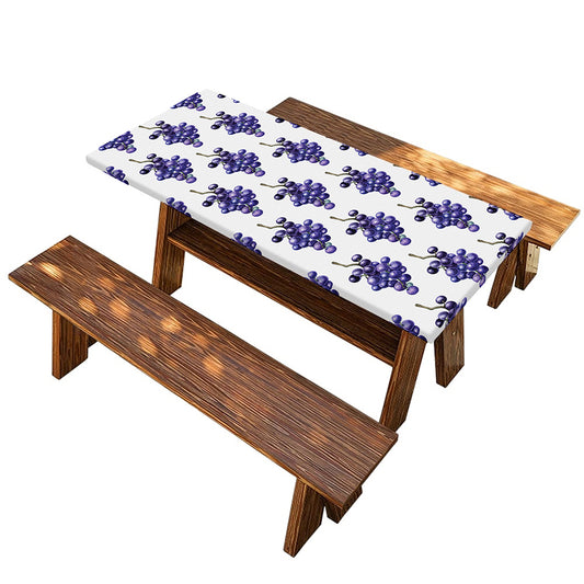 Watercolor Grape Pattern Print Picnic Table Cover