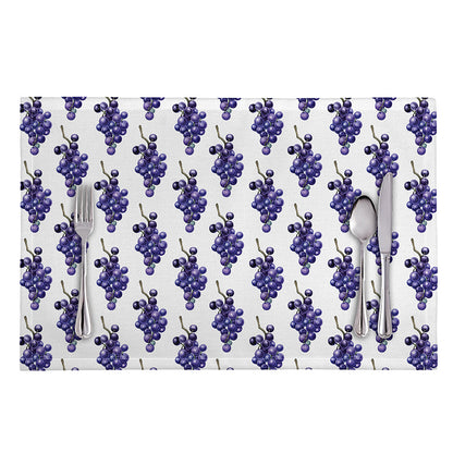 Watercolor Grape Pattern Print Placemat