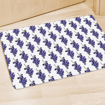 Watercolor Grape Pattern Print Polyester Doormat