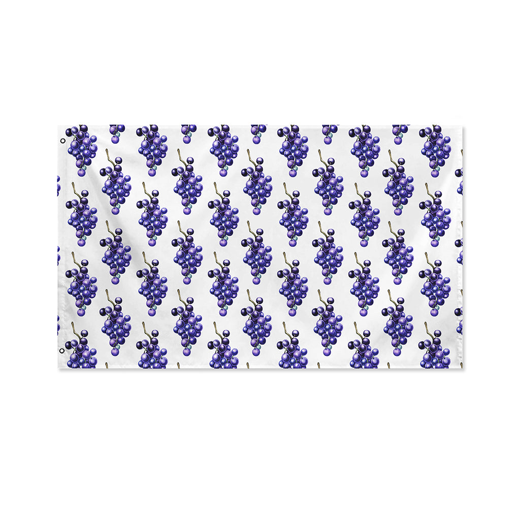 Watercolor Grape Pattern Print Polyester Flag