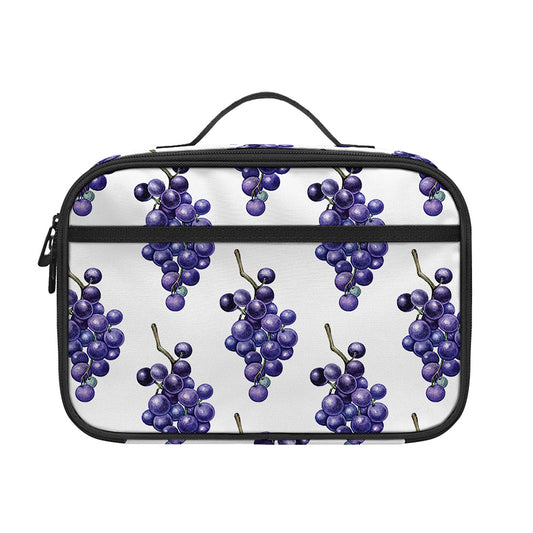 Watercolor Grape Pattern Print Portable Lunch Bag