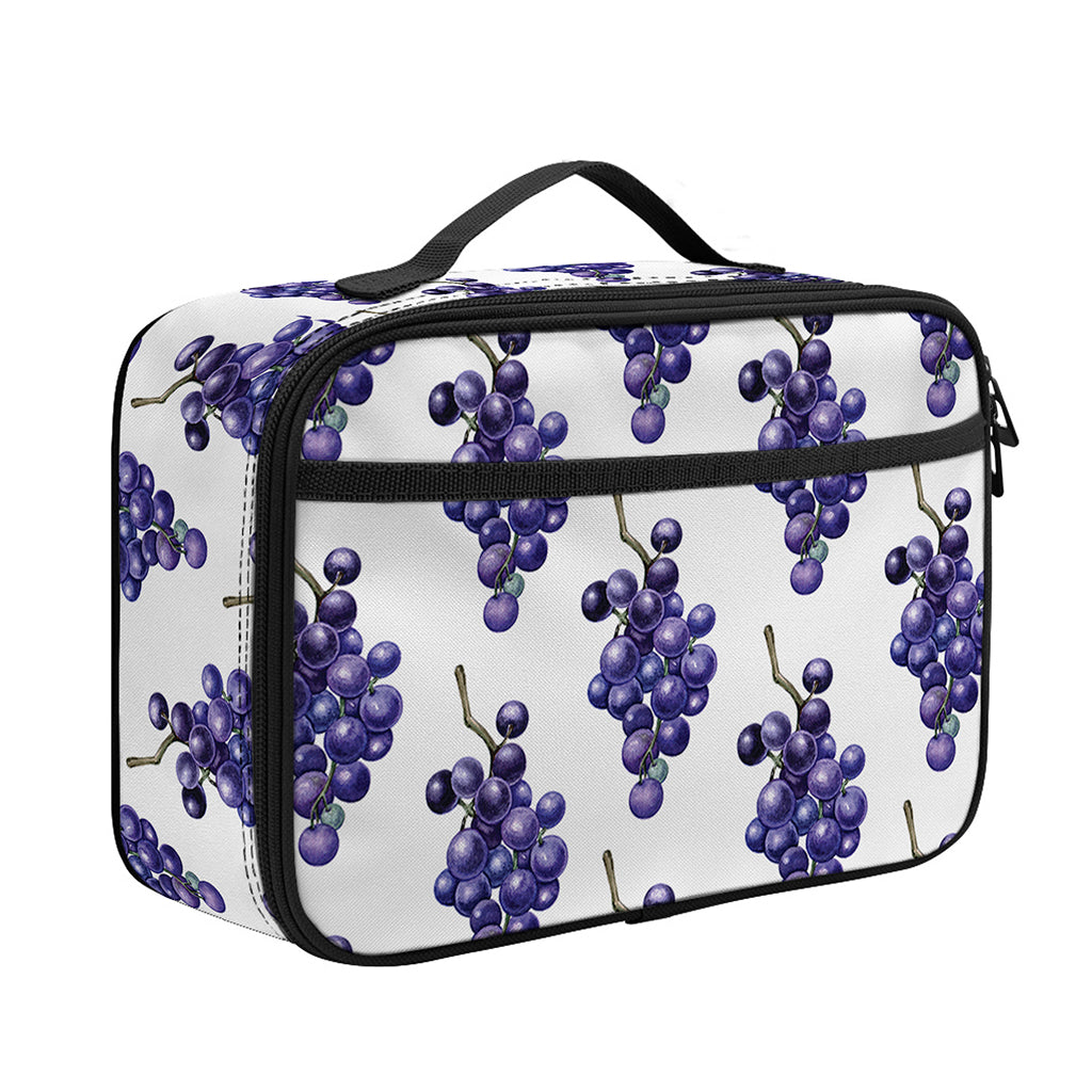 Watercolor Grape Pattern Print Portable Lunch Bag
