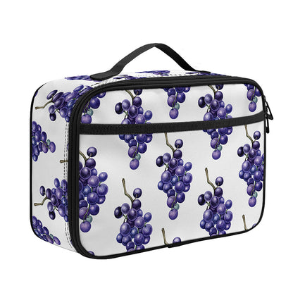 Watercolor Grape Pattern Print Portable Lunch Bag