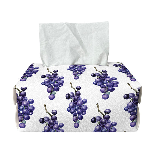 Watercolor Grape Pattern Print Rectangle Tissue Box Cover
