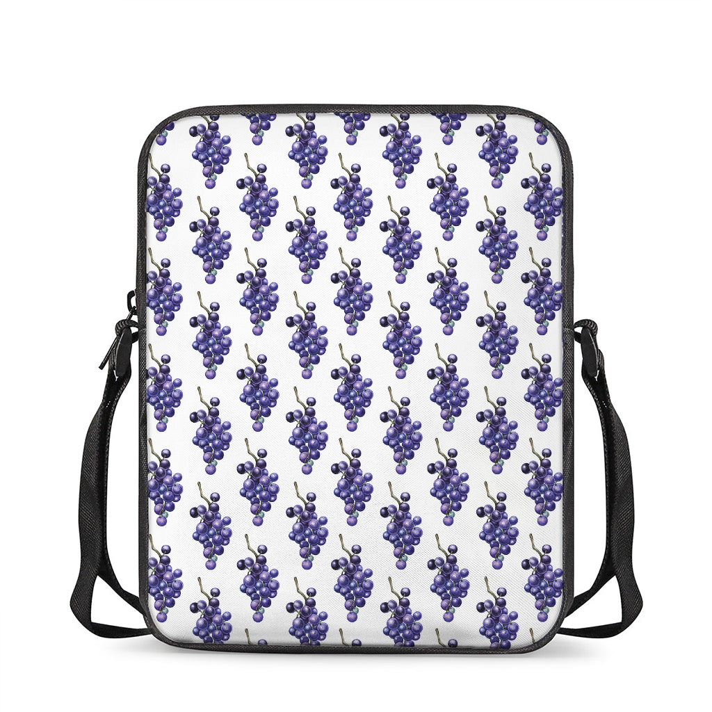 Watercolor Grape Pattern Print Rectangular Crossbody Bag