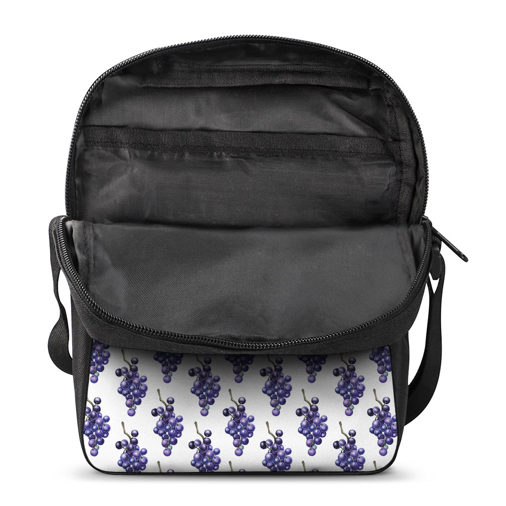 Watercolor Grape Pattern Print Rectangular Crossbody Bag