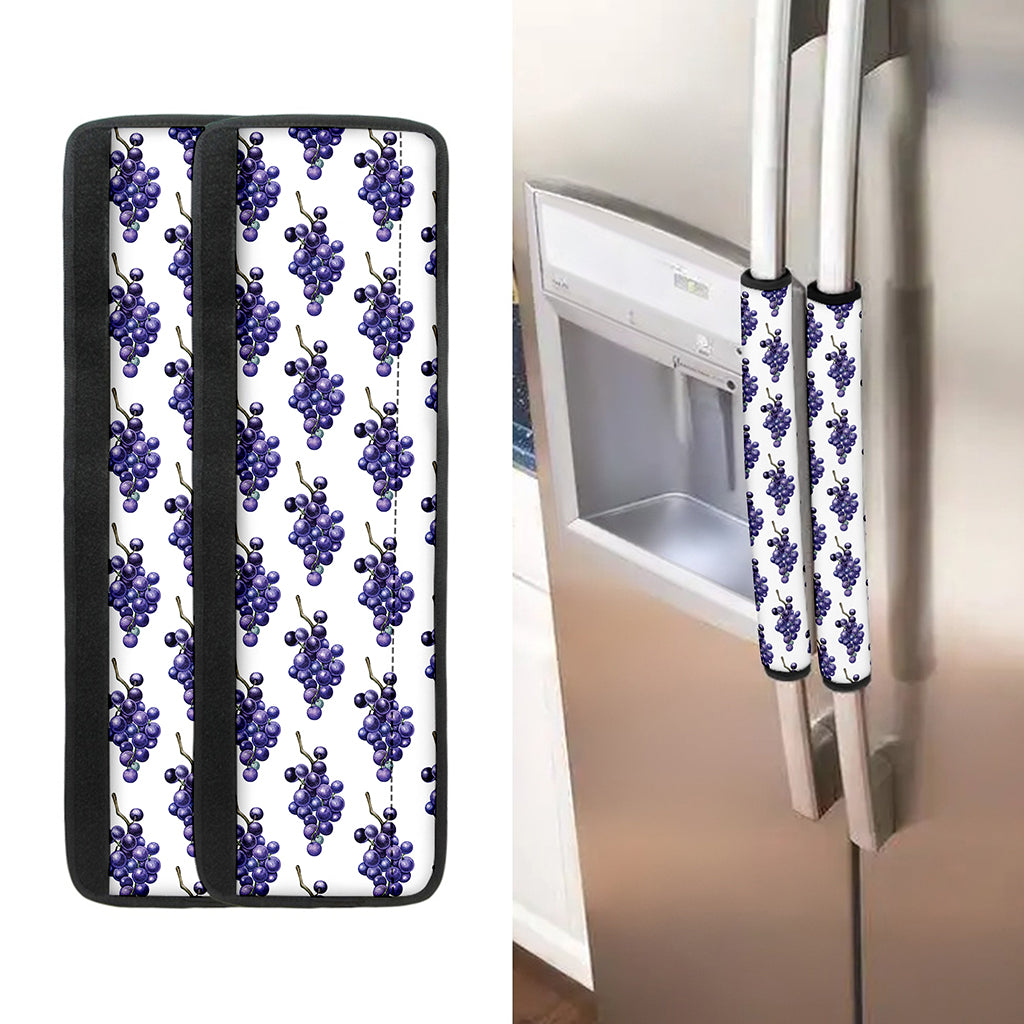 Watercolor Grape Pattern Print Refrigerator Handle Covers