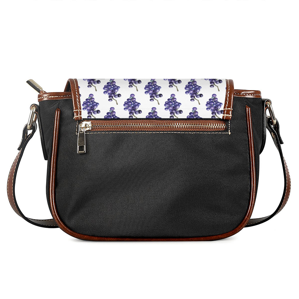 Watercolor Grape Pattern Print Saddle Bag