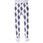 Watercolor Grape Pattern Print Scuba Joggers