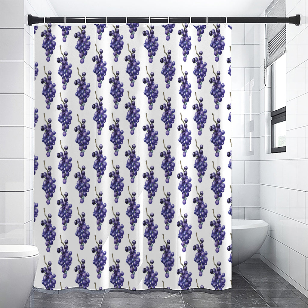 Watercolor Grape Pattern Print Shower Curtain