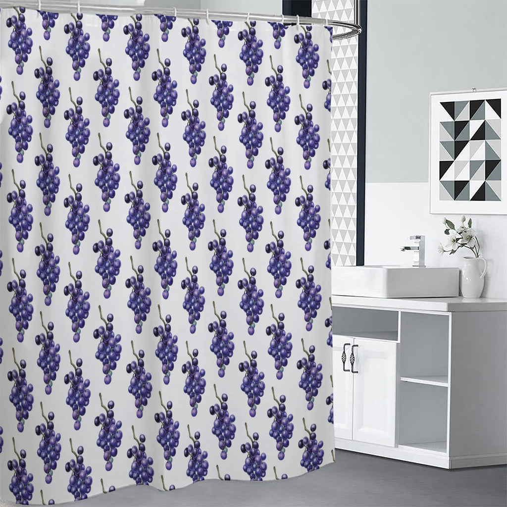 Watercolor Grape Pattern Print Shower Curtain